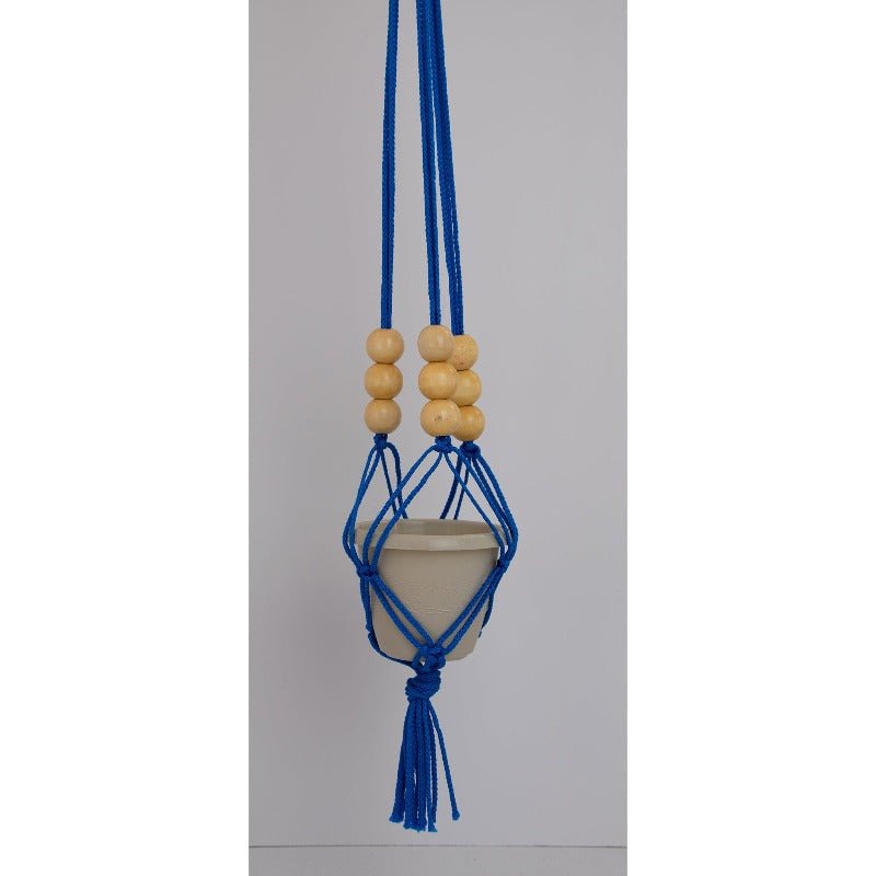 beaded macrame plant hanger
