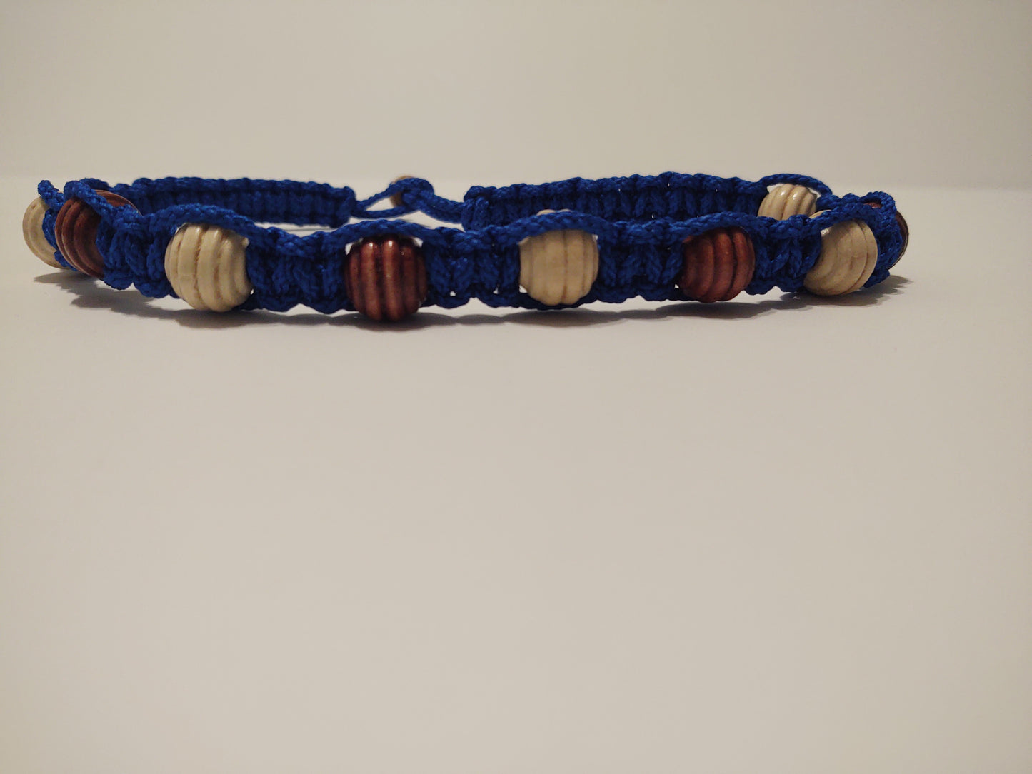 Macrame Choker Necklace - Wooden Beads