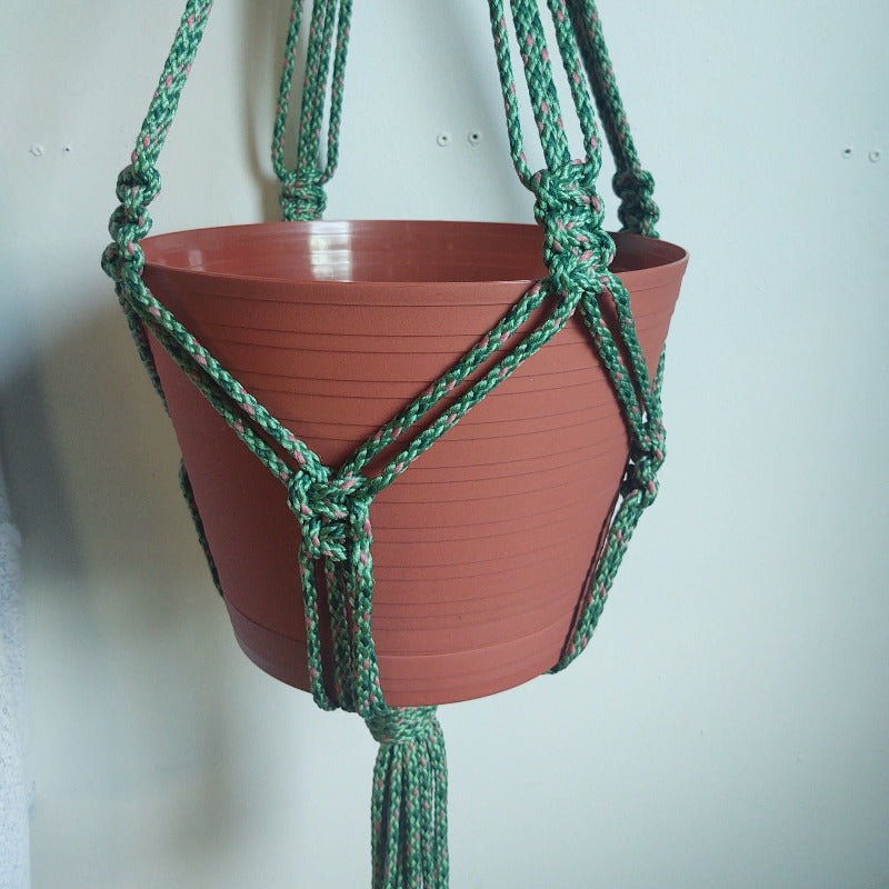 macrame plant hanger 38 inches long for indoor or outdoor use