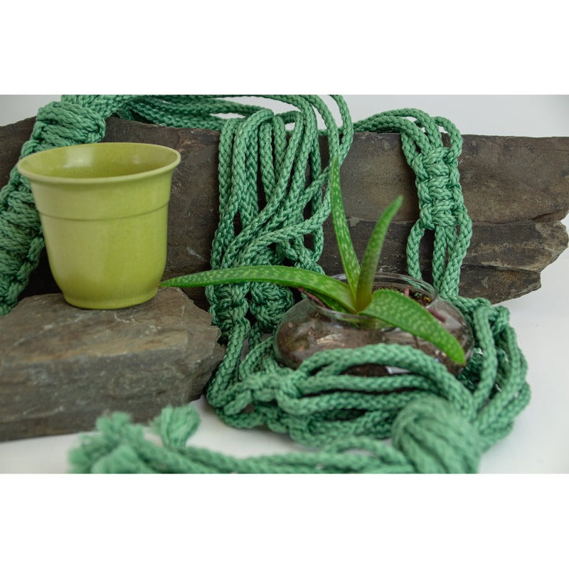 Outdoor macrame plant hanger