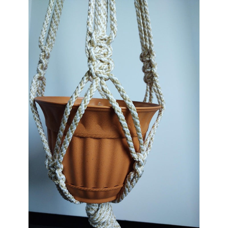 Outdoor macrame plant hanger