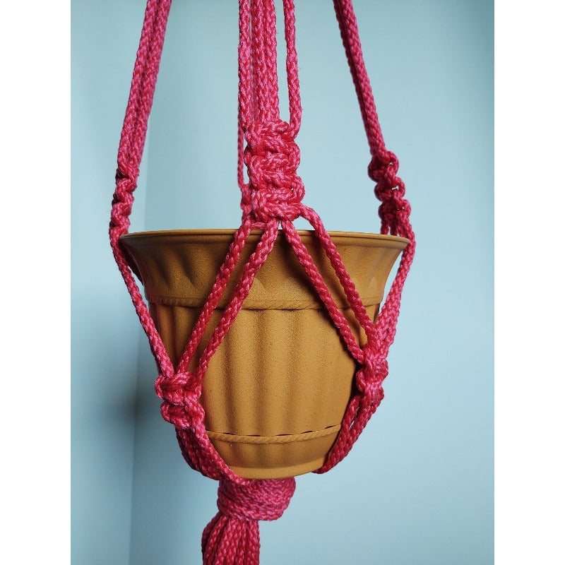 Outdoor macrame plant hanger