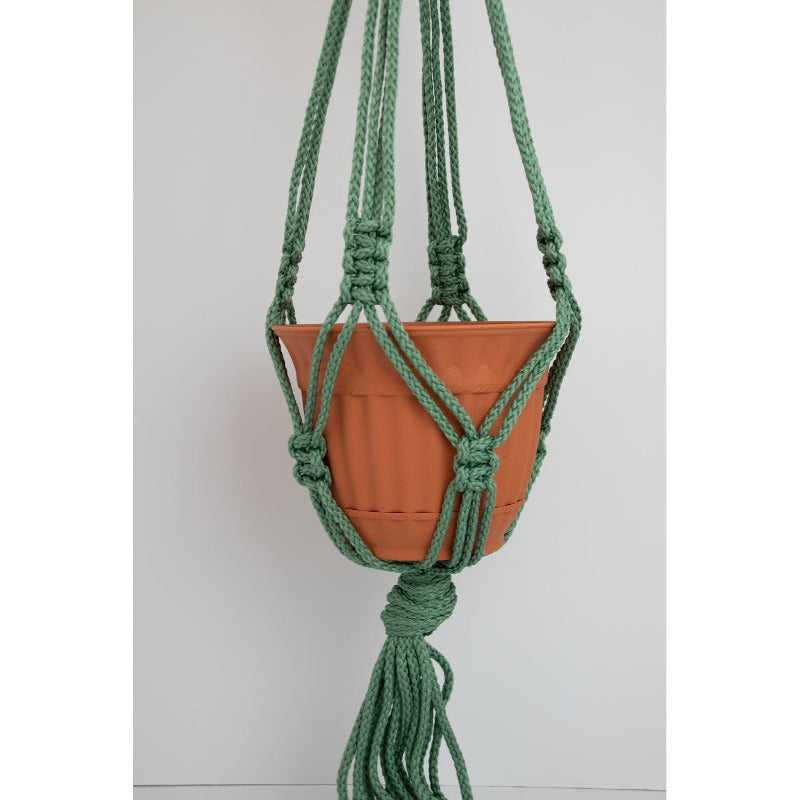 Outdoor macrame plant hanger