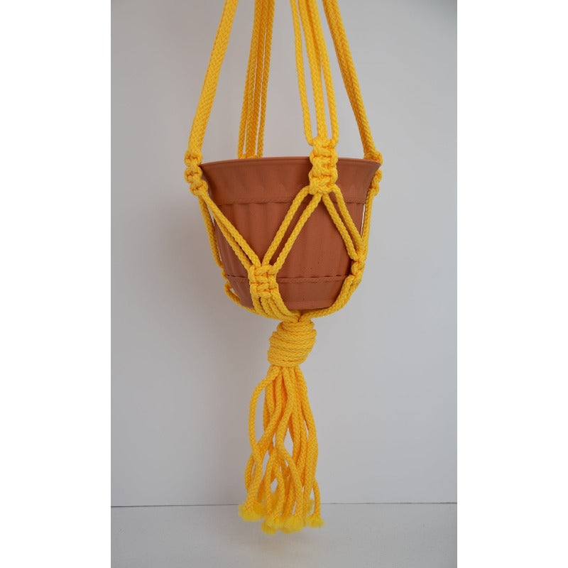 Outdoor macrame plant hanger