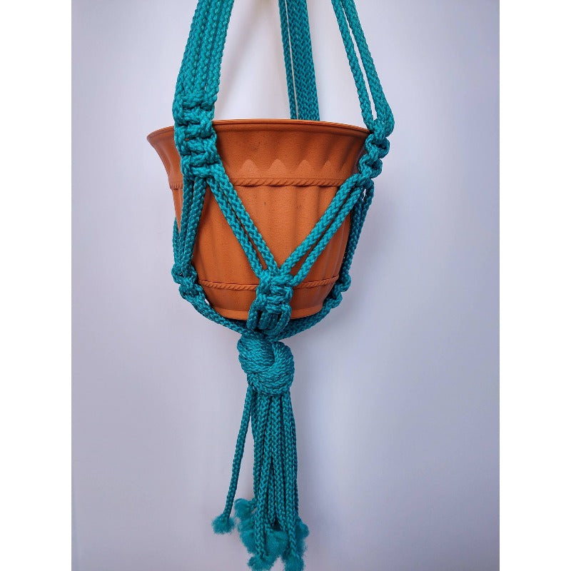 Outdoor macrame plant hanger