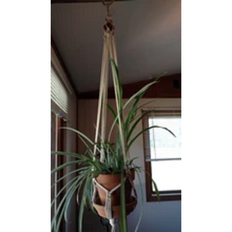 cotton beaded macrame plant hanger