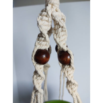 cotton beaded macrame plant hanger